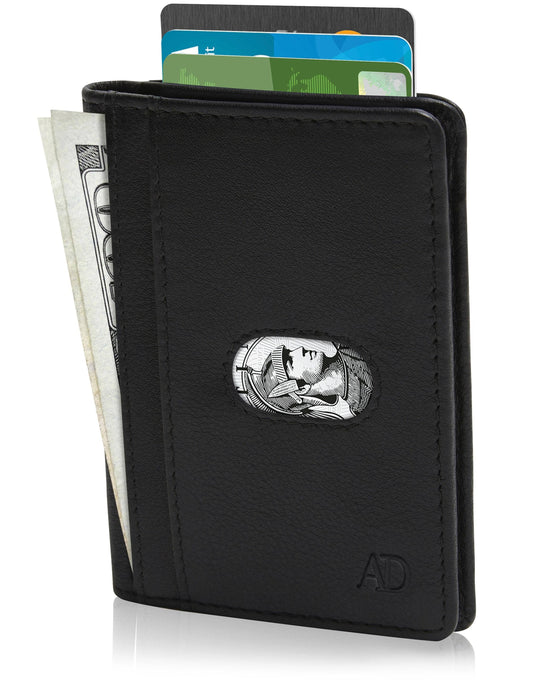 Access Denied Accessories Access Denied Accessories - Slim Bifold Wallet With Pull Strap: Black