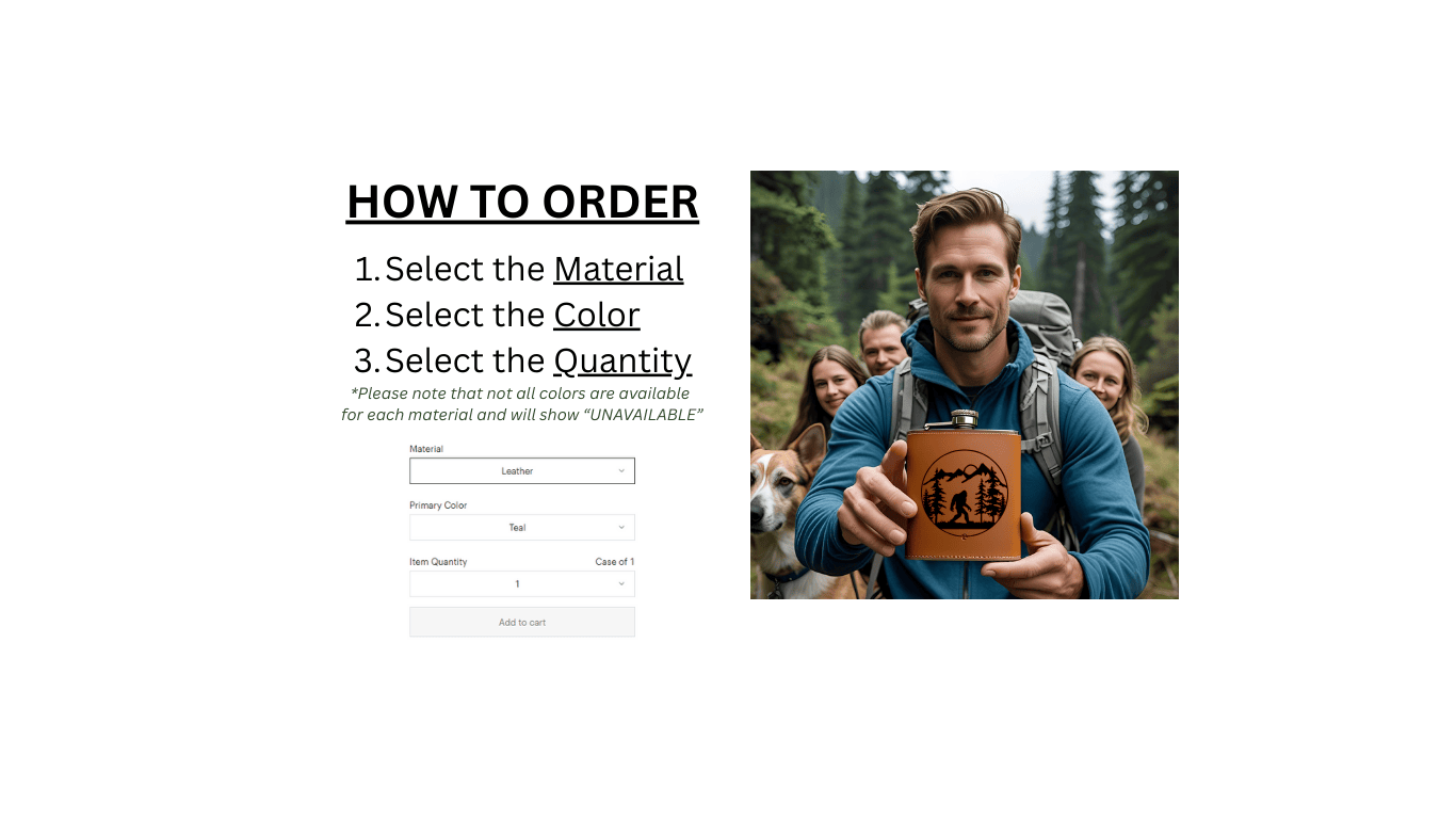 Beckman Design Beckman Design - Flask- Fish On: Leather / Brown