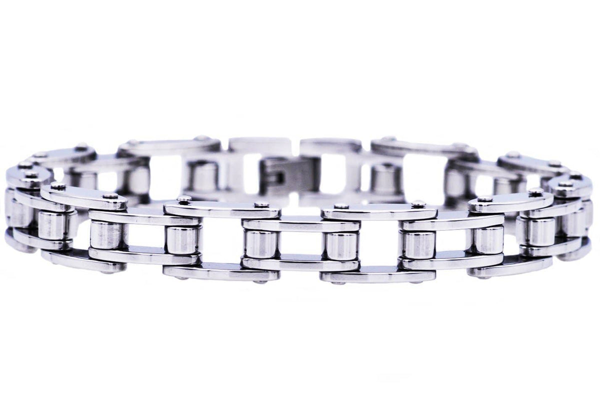 Blackjack Mens Jewelry Bracelets Blackjack Mens Jewelry - Men's Stainless Steel Bicycle Link Bracelet