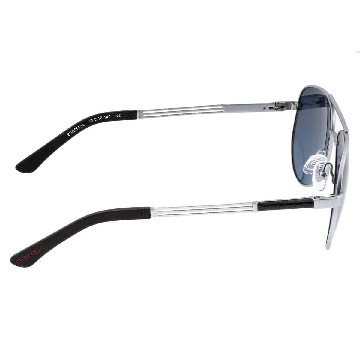 Breed Breed - Breed Leo Titanium Polarized Aviator Sunglasses: Black/Brown