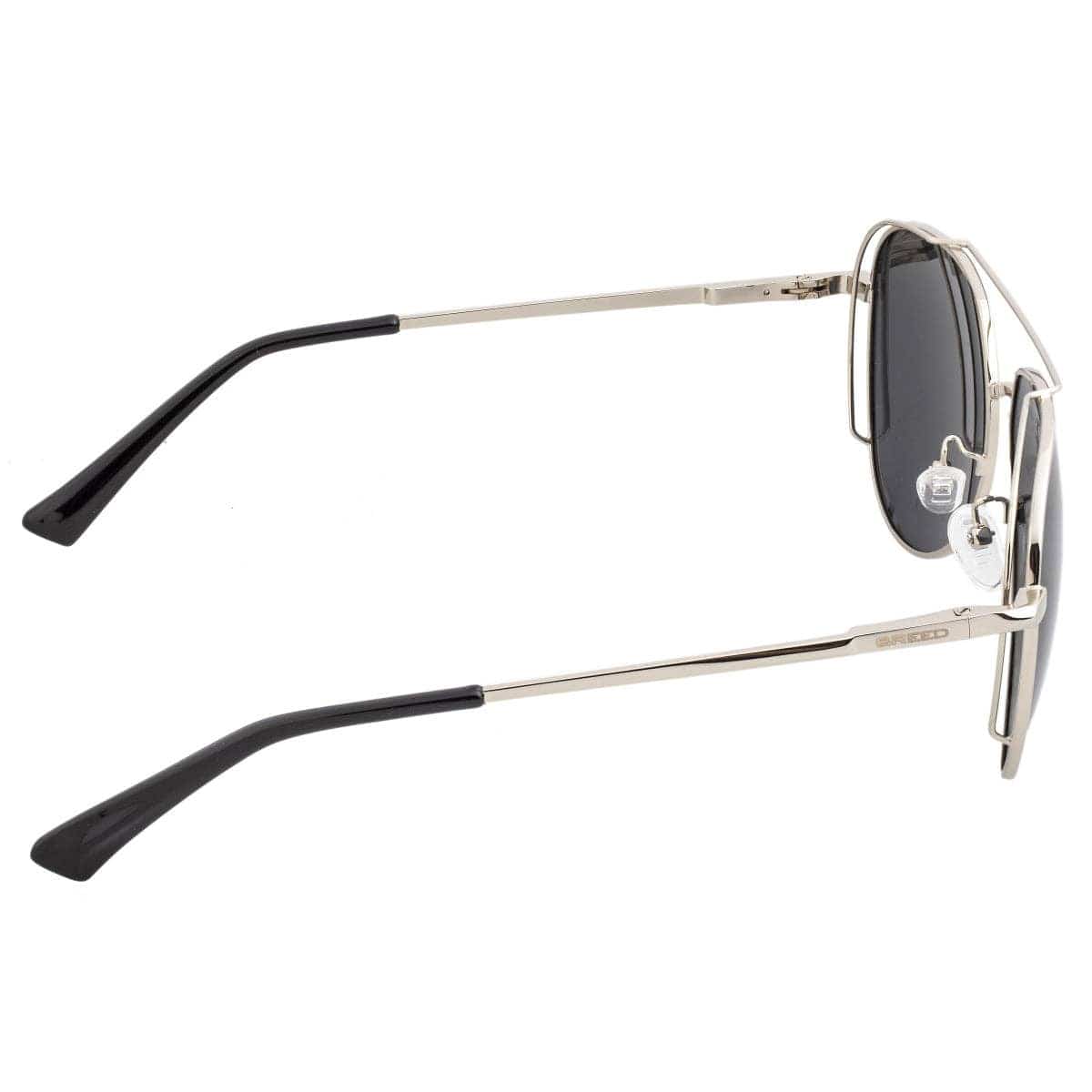 Breed Breed - Breed Lyra Stainless Steel Polarized Aviator Sunglasses: Black/Black