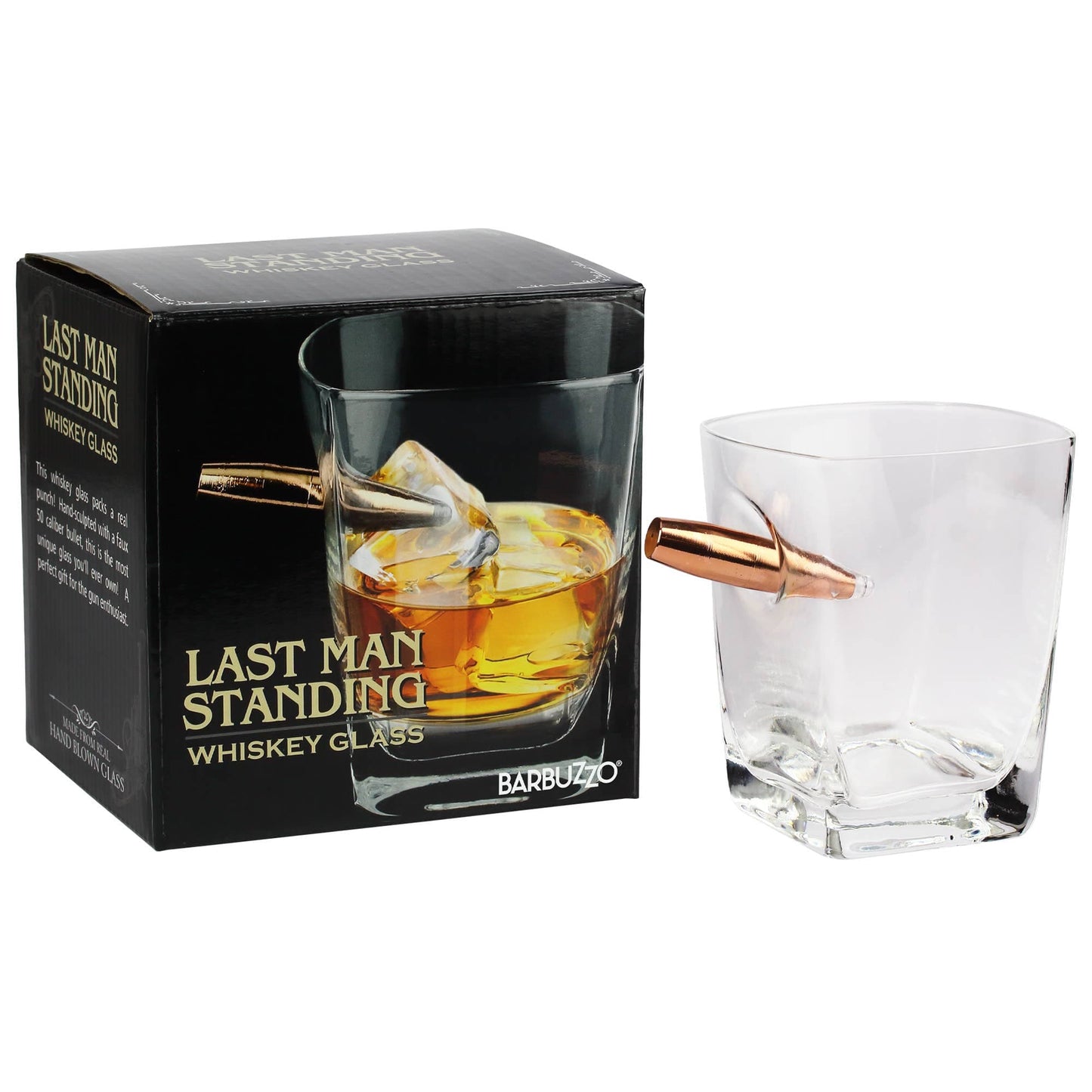 CALIBER GOURMET / CAMPCO CALIBER GOURMET / CAMPCO - Last Man Standing Whiskey Glass w/ Bullet