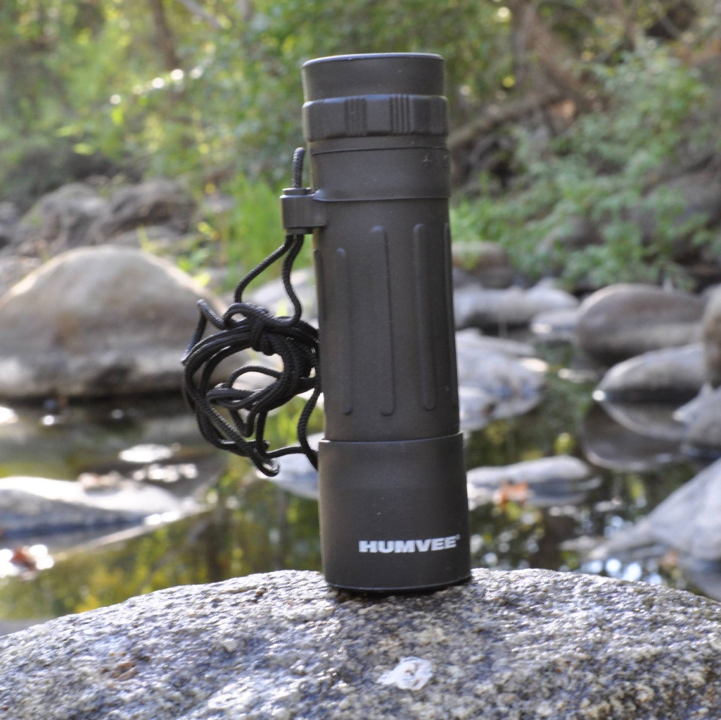CALIBER GOURMET / CAMPCO HUMVEE 10x25 Monocular - Black Rubber Armored