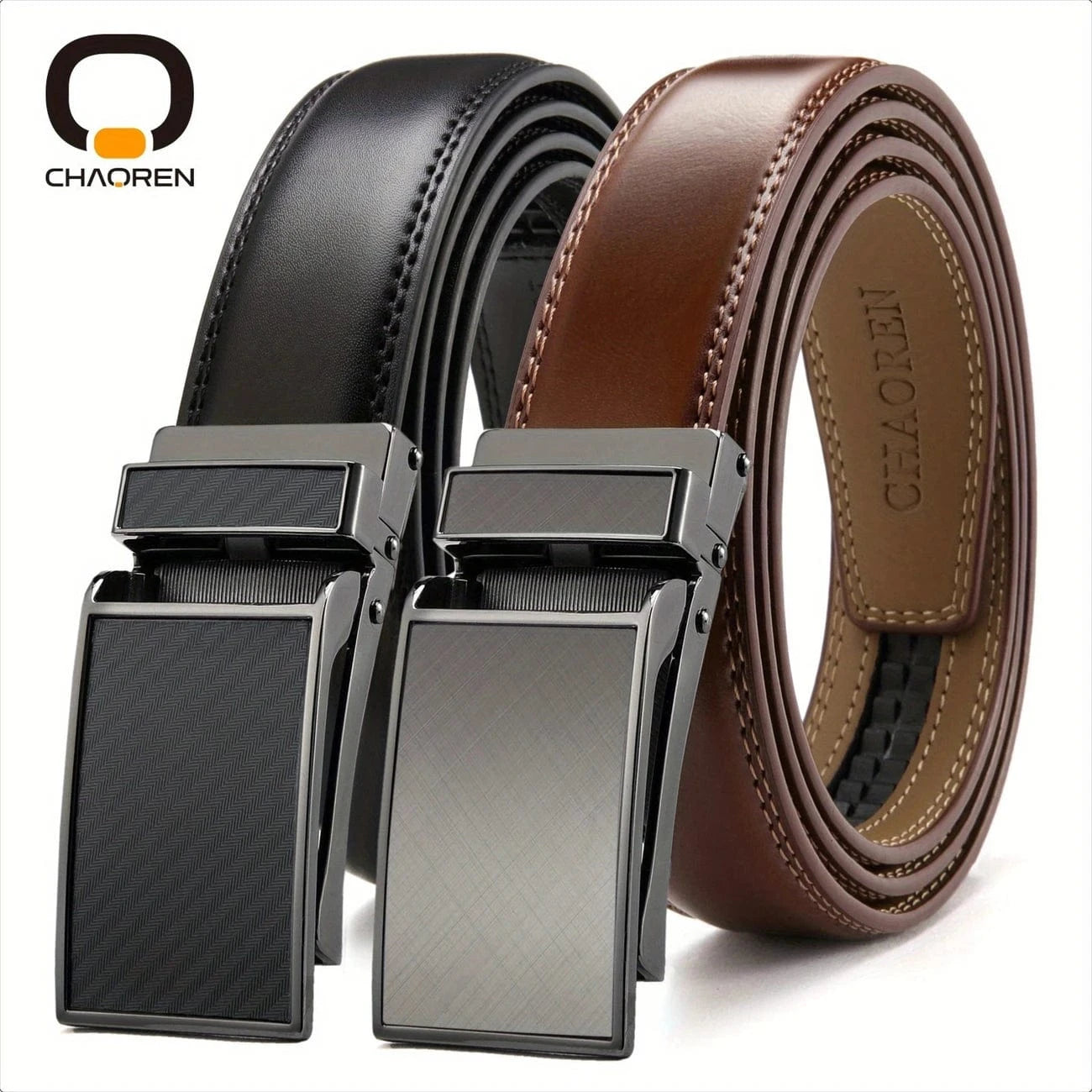 Chaoren Ratchet Belt Black-2 CHAOREN Men's Belts