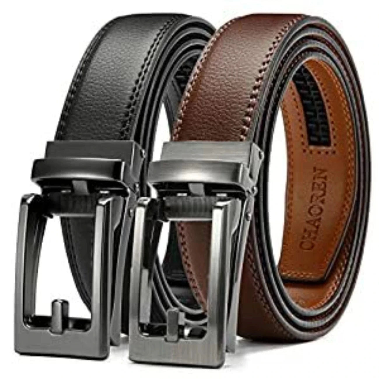 Chaoren Ratchet Belt Brown-3 CHAOREN Men's Belts