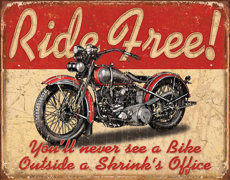 Desperate Enterprises Desperate Enterprises - Ride Free Tin Sign