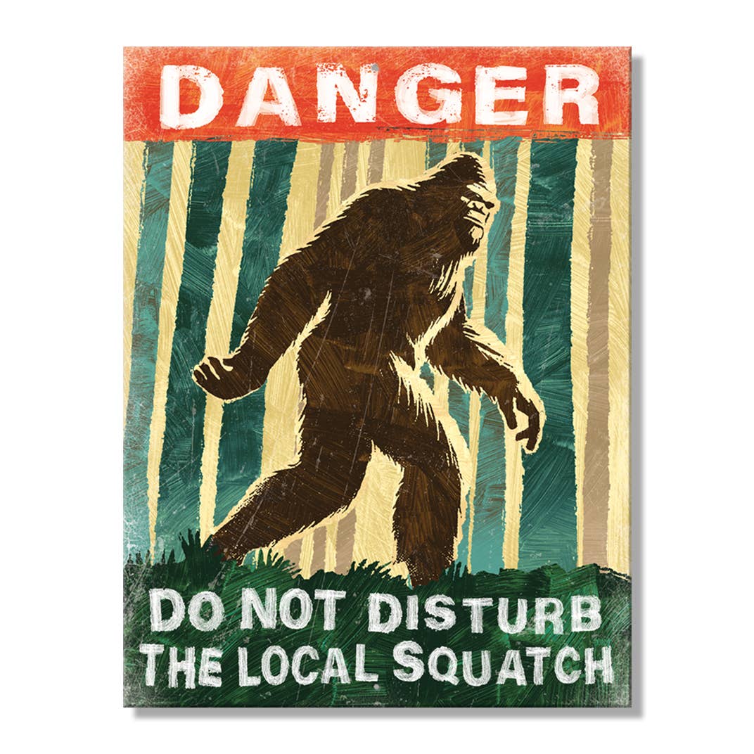 Desperate Enterprises Desperate Enterprises - SH - Danger Squatch 8.25in. x 10.75in. Tin Sign