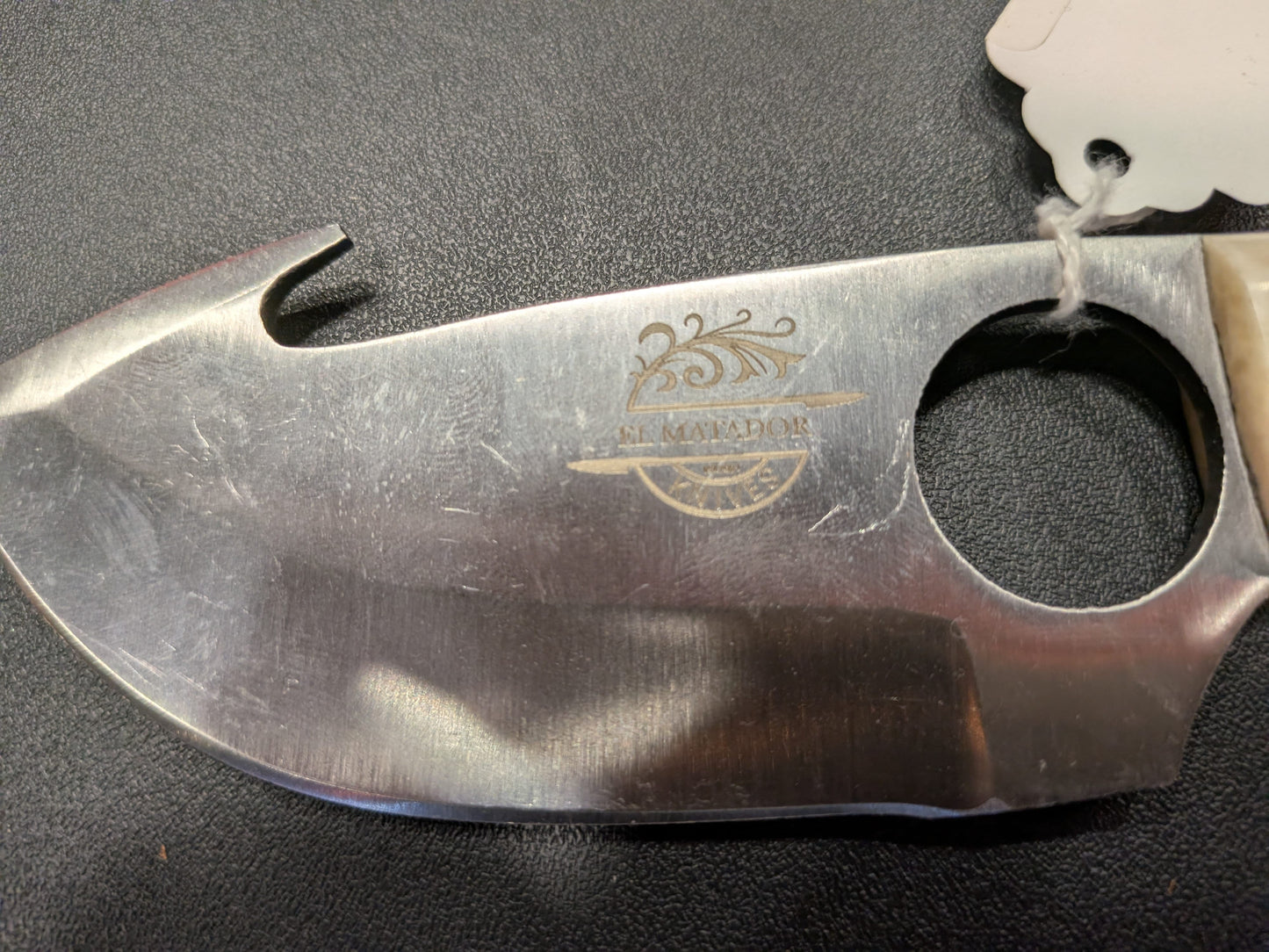 El Matador Knives Carbon Steel Knife #66 - Blue/Ivory Fish Hook Knife