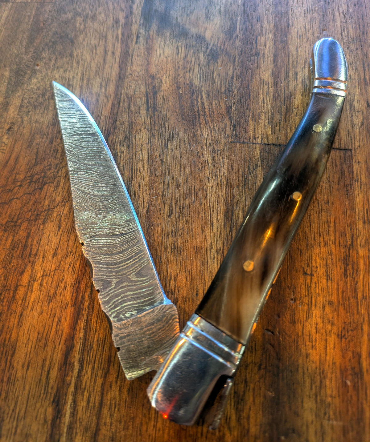El Matador Knives Pocket Knife Black Polished Bone Handle - Slim Folder Pocket Knife