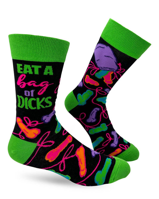 Fabdaz Fabdaz - Eat A Bag Of Dicks Men's Novelty Crew Socks