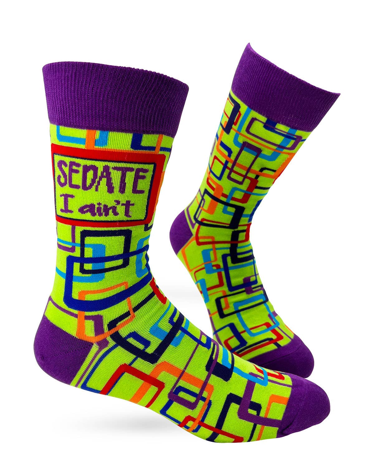 Fabdaz Fabdaz - Sedate I Ain't Men's Novelty Crew Socks