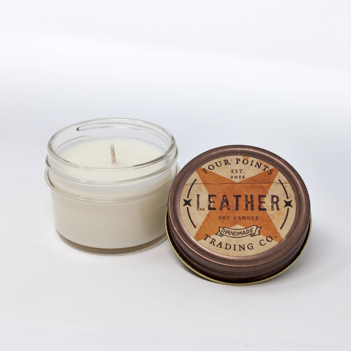 Four Points Trading Co Four Points Trading Co - Leather 4 oz Soy Candle