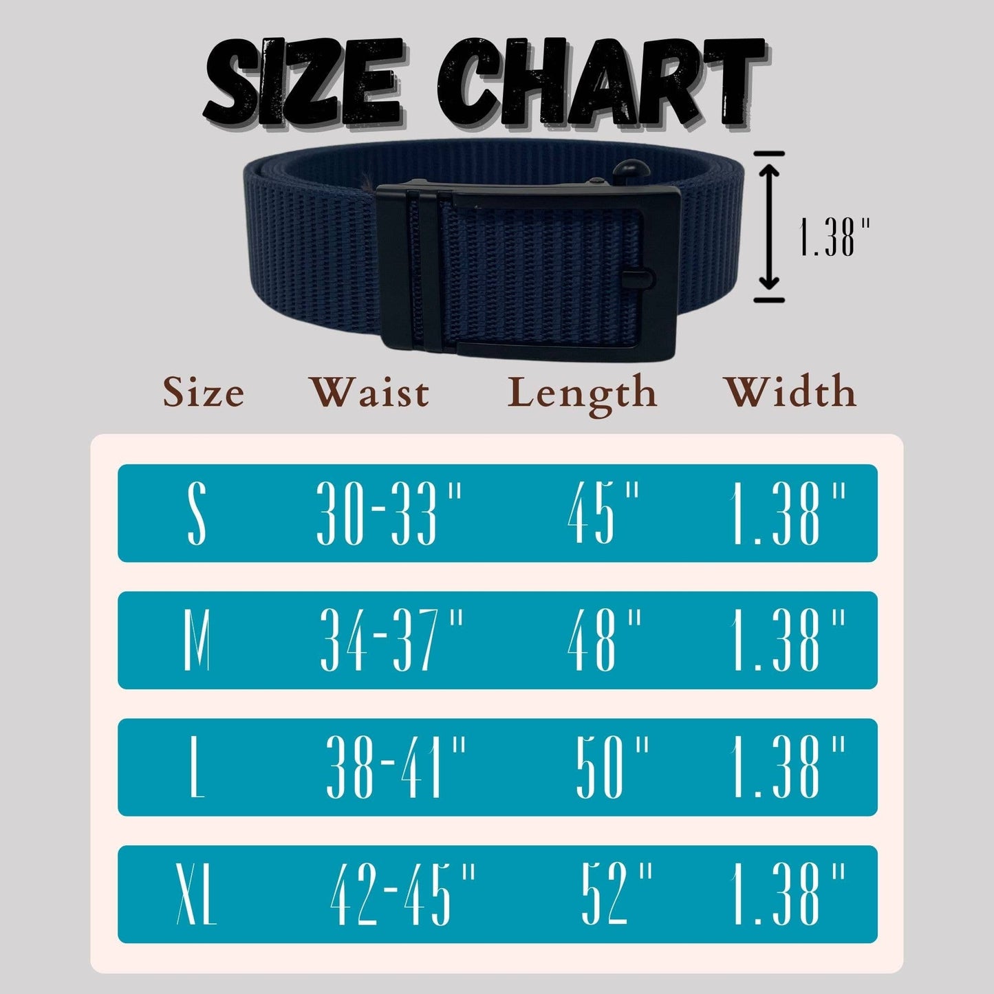 Funky Junque Funky Junque - Nylon Ratchet Belt - Navy: Medium (Pant Size 33"-37")