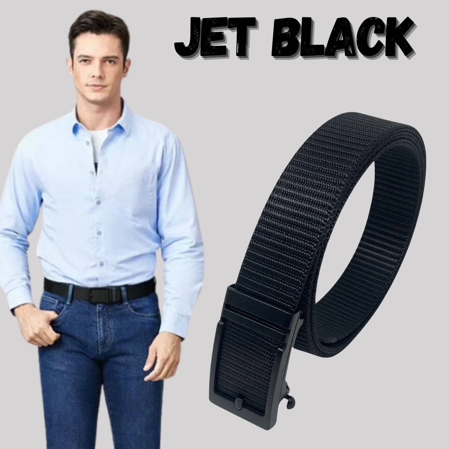 Funky Junque Nylon Ratchet Belt - Black: Large (Pant Size 38"-41")