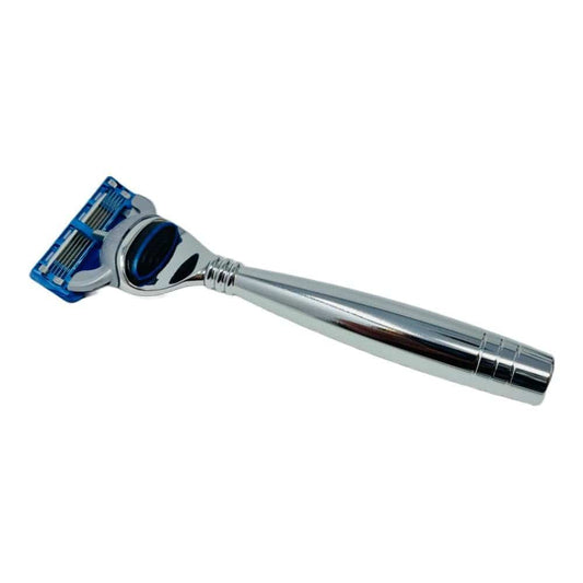 GBS GBS - Fusion Compatible Razor with Case and Blade: Polished Chrome Metal