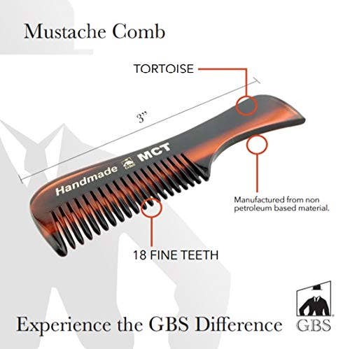 GBS GBS - G.B.S MCT Moustache Comb Fine Toothed 3"