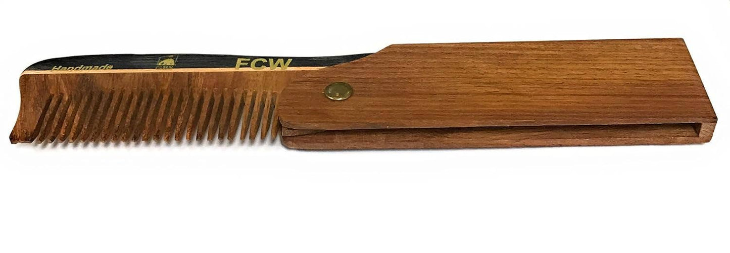 GBS GBS - GBS FCW Wood Folding Beard Comb