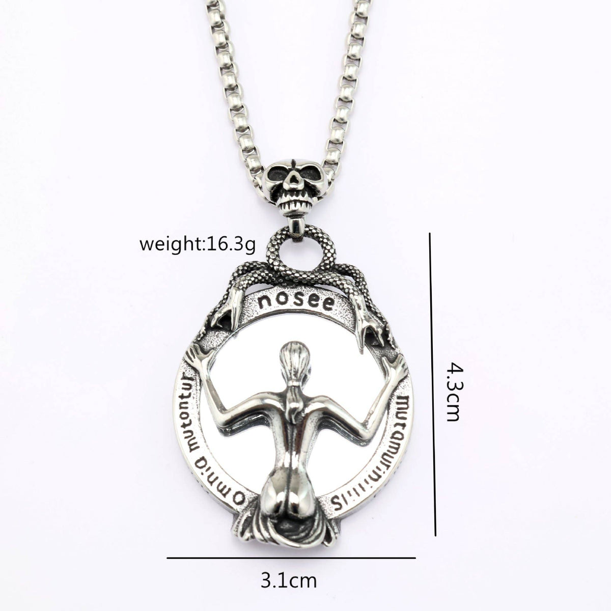 Gemcohub Necklace Nordic Retro Gothic Magic Mirror Necklace: Big