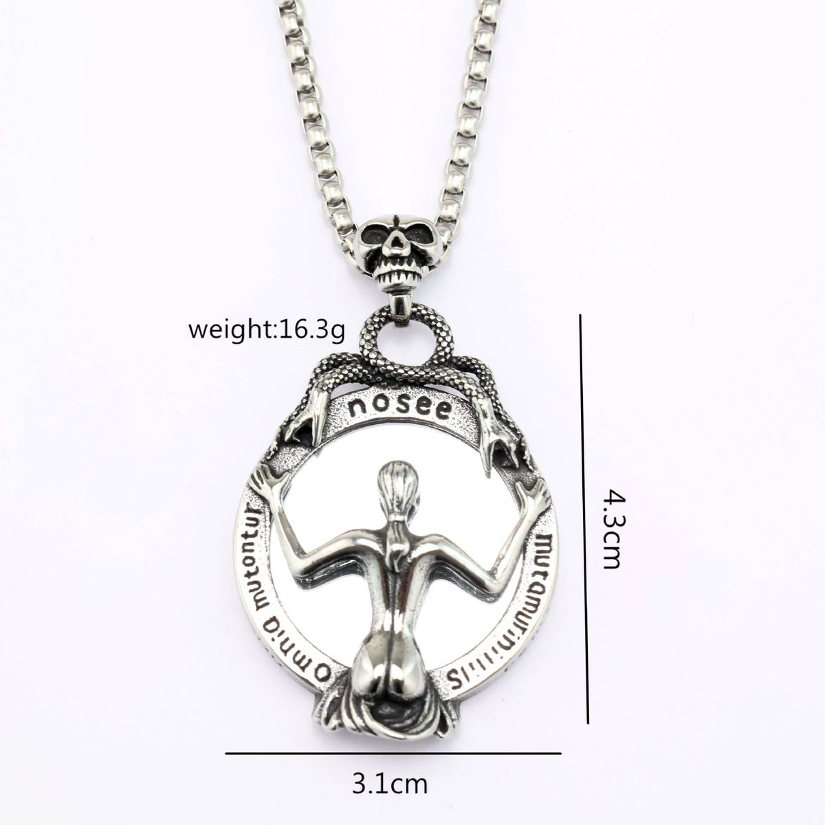 Gemcohub Necklace Nordic Retro Gothic Magic Mirror Necklace: Big
