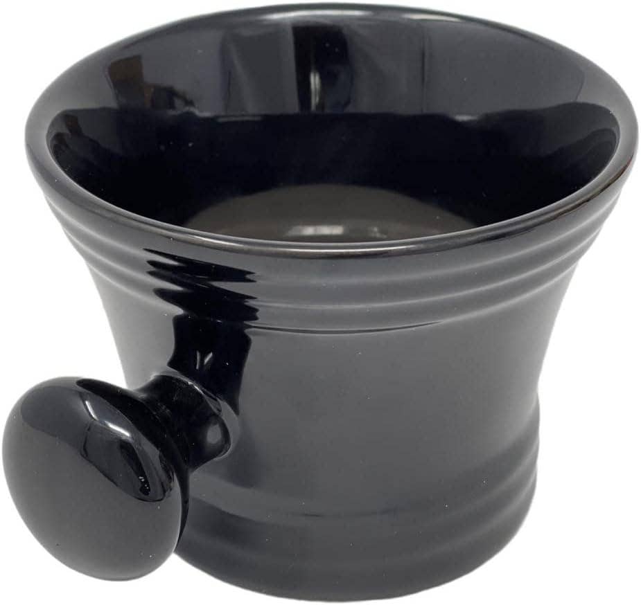 GENTS FINE GROOMING PRODUCTS GENTS FINE GROOMING PRODUCTS - GBS Classic Knob Shaving Mug Ceramic With Soap : Black
