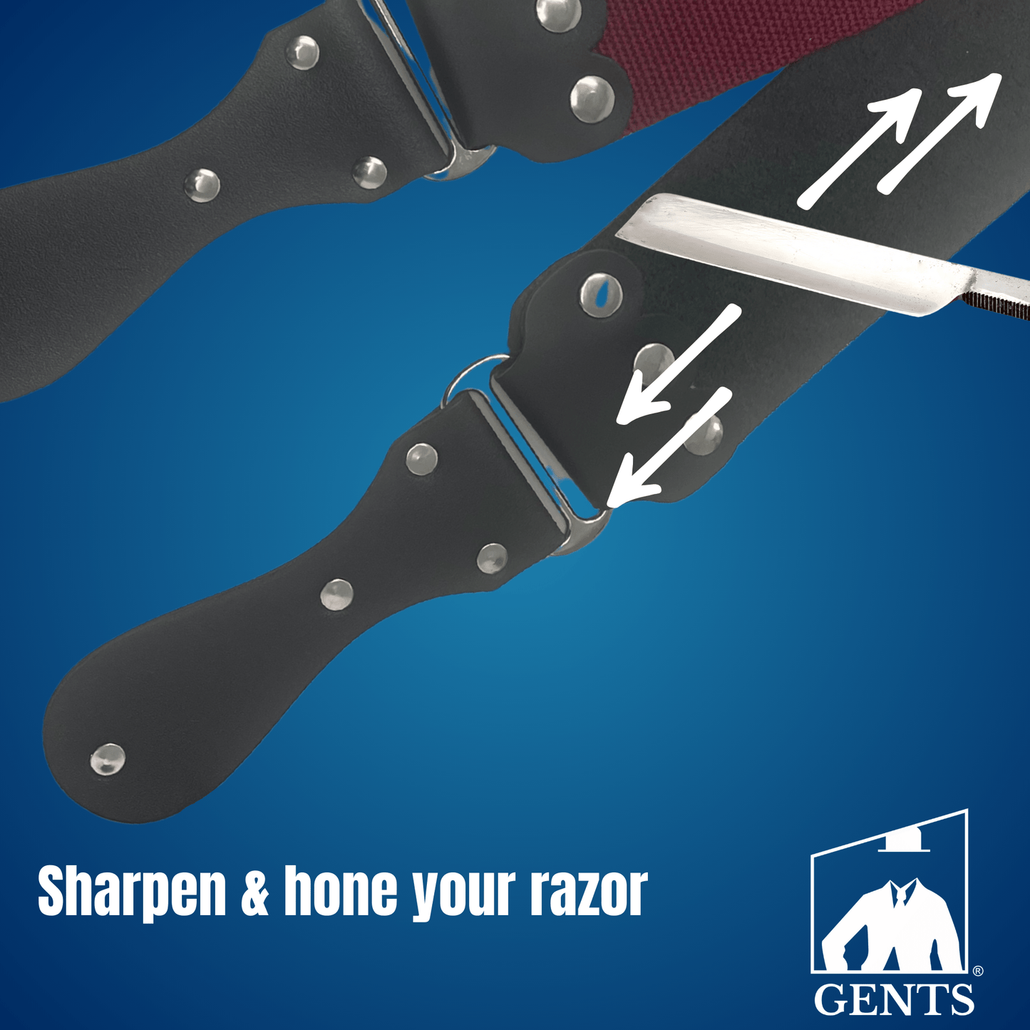 GENTS FINE GROOMING PRODUCTS GENTS FINE GROOMING PRODUCTS - GENTS 26" Black and Maroon Razor Sharpening Shaving Strop