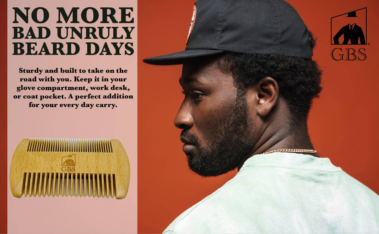 GENTS FINE GROOMING PRODUCTS GENTS FINE GROOMING PRODUCTS - GENTS Fine Grooming Products 2 Sided Wooden Beard Comb