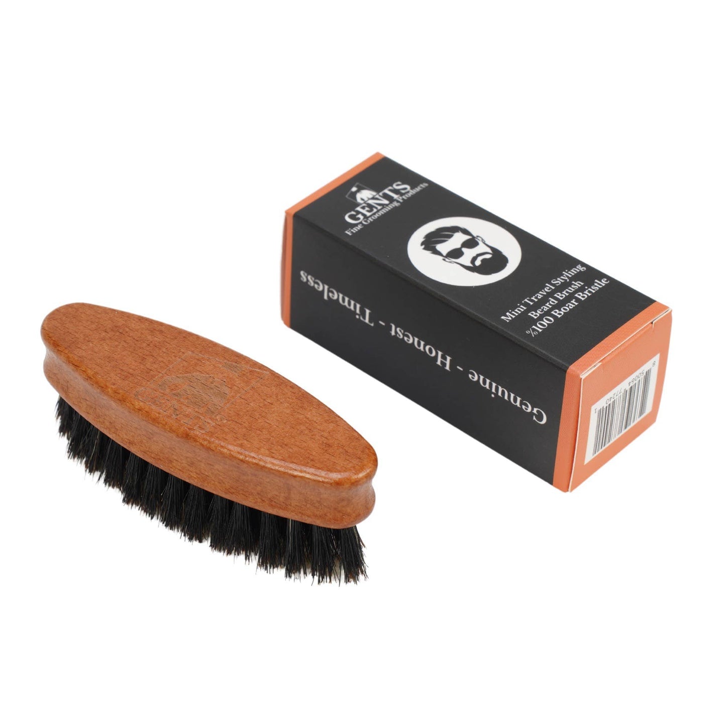 GENTS FINE GROOMING PRODUCTS GENTS FINE GROOMING PRODUCTS - Gents Wood Mini Travel Beard Brush - 100% Boar Bristles
