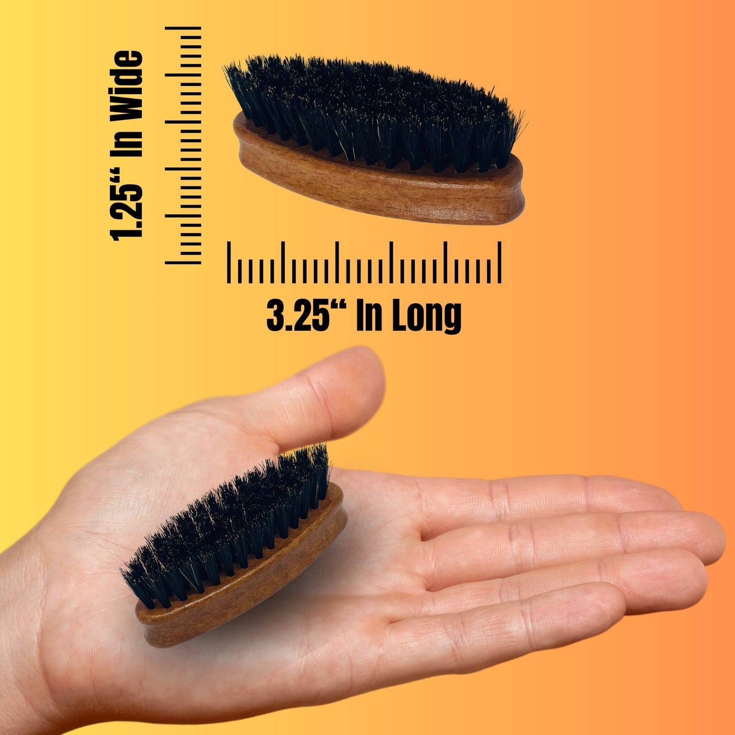 GENTS FINE GROOMING PRODUCTS GENTS FINE GROOMING PRODUCTS - Gents Wood Mini Travel Beard Brush - 100% Boar Bristles