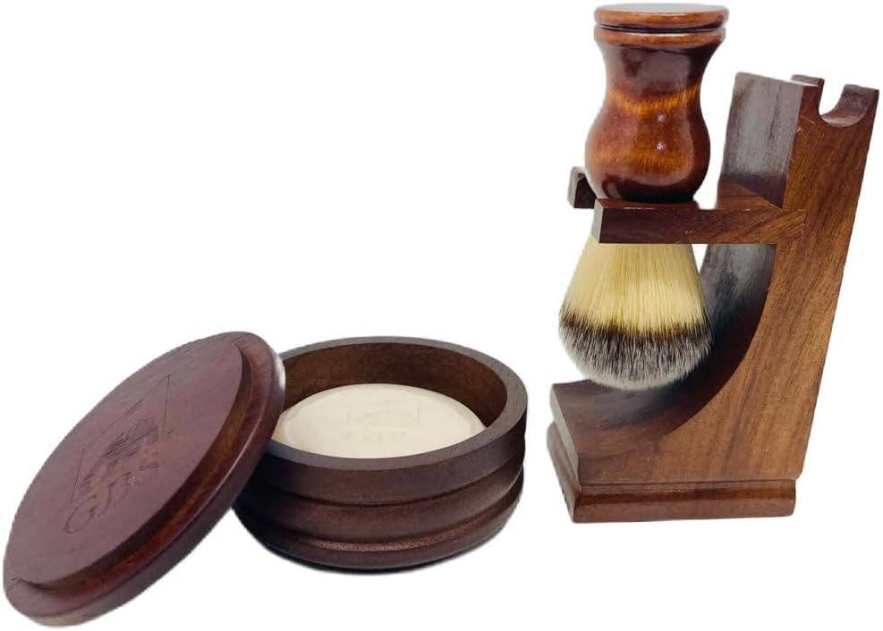 GENTS FINE GROOMING PRODUCTS GENTS FINE GROOMING PRODUCTS - GENTS Wood Shaving Bowl & Shave Brush Set