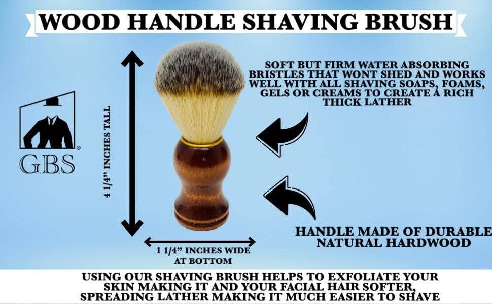 GENTS FINE GROOMING PRODUCTS GENTS FINE GROOMING PRODUCTS - GENTS Wood Shaving Bowl & Shave Brush Set
