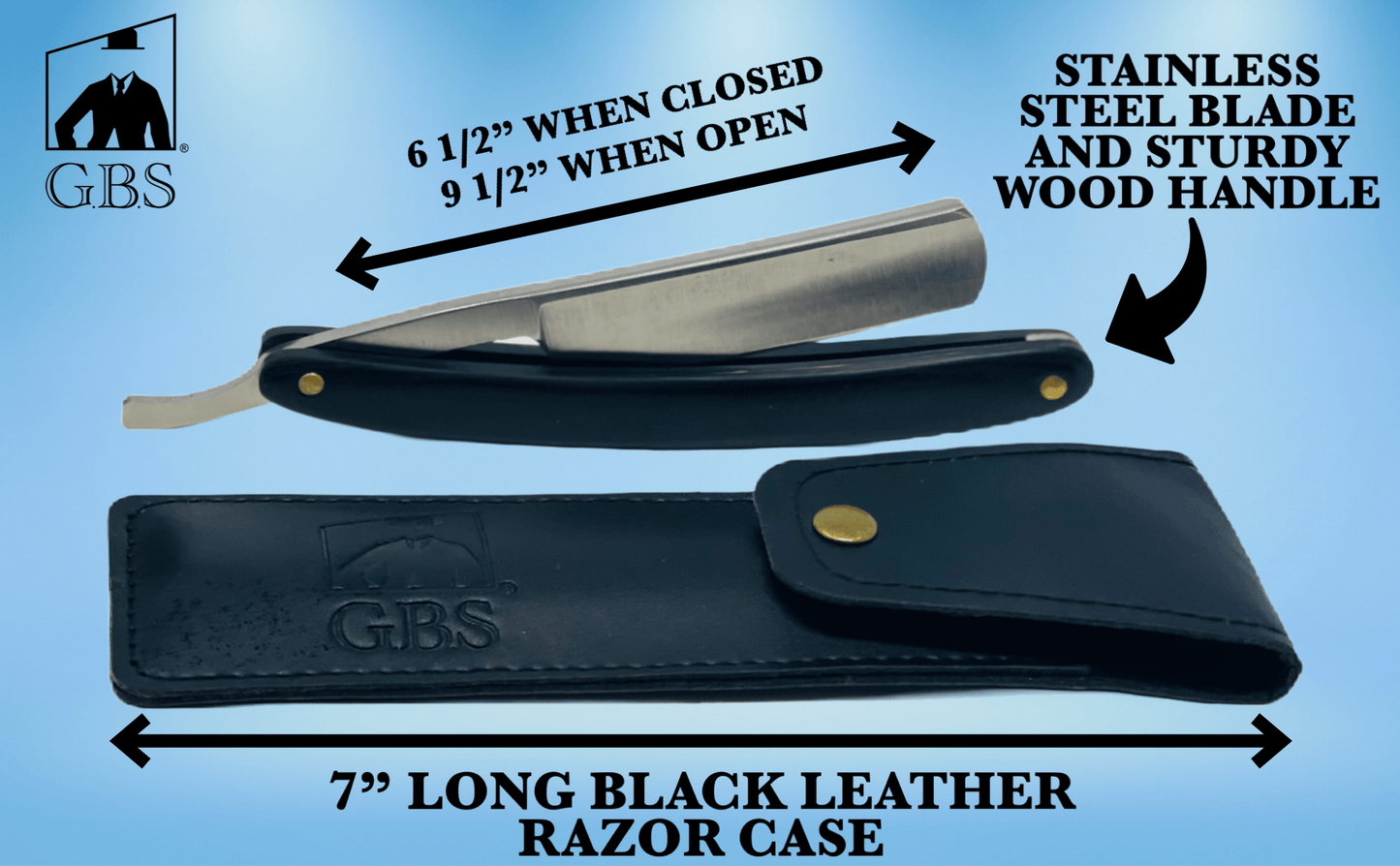 GENTS FINE GROOMING PRODUCTS GENTS FINE GROOMING PRODUCTS - Wood Stainless Steel Shaving Straight Razor (Black or Brown): Brown