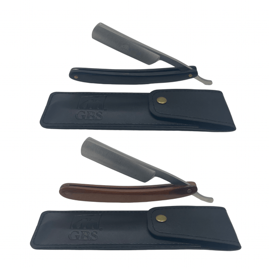 GENTS FINE GROOMING PRODUCTS GENTS FINE GROOMING PRODUCTS - Wood Stainless Steel Shaving Straight Razor (Black or Brown): Brown