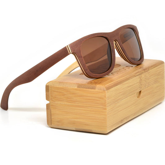 GOWOOD GOWOOD - Canadian Brown Maple Sunglasses with Brown Polarized Lenses
