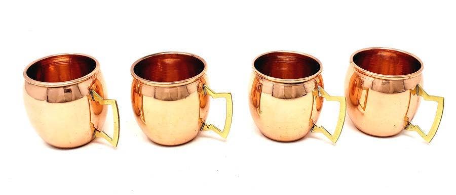 GREENROOTS USA LLC GREENROOTS USA LLC - 2 oz - Moscow Mule Mug (100% Solid Copper W/Brass Handle)