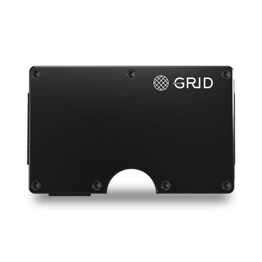 GRID Wallet GRID Wallet - Grid Wallet // Black Aluminum: Black / Aluminum / 3.38"L x 2.12"W x 0.23"H