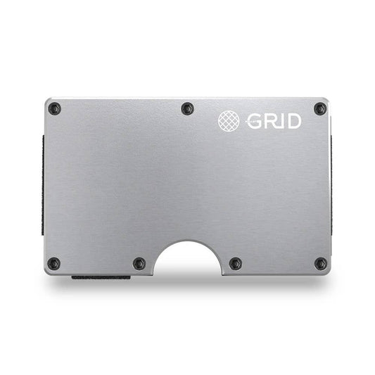 GRID Wallet GRID Wallet - Grid Wallet // Silver Aluminum: Silver / Aluminum / 3.38"L x 2.12"W x 0.23"H