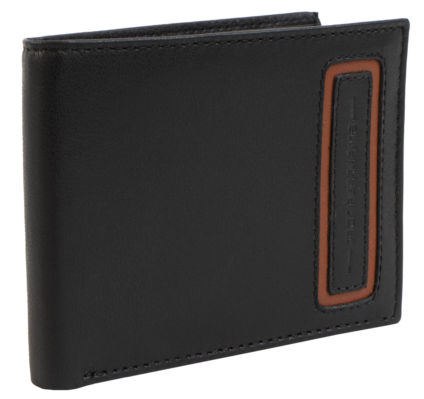 Magid Magid - Jack Abrahams Gift Box Goat Nappa Leather Bi-Fold Minimalist Wallet Black/Cognac: Black/Cognac - 4" H x 1" D x 5" L