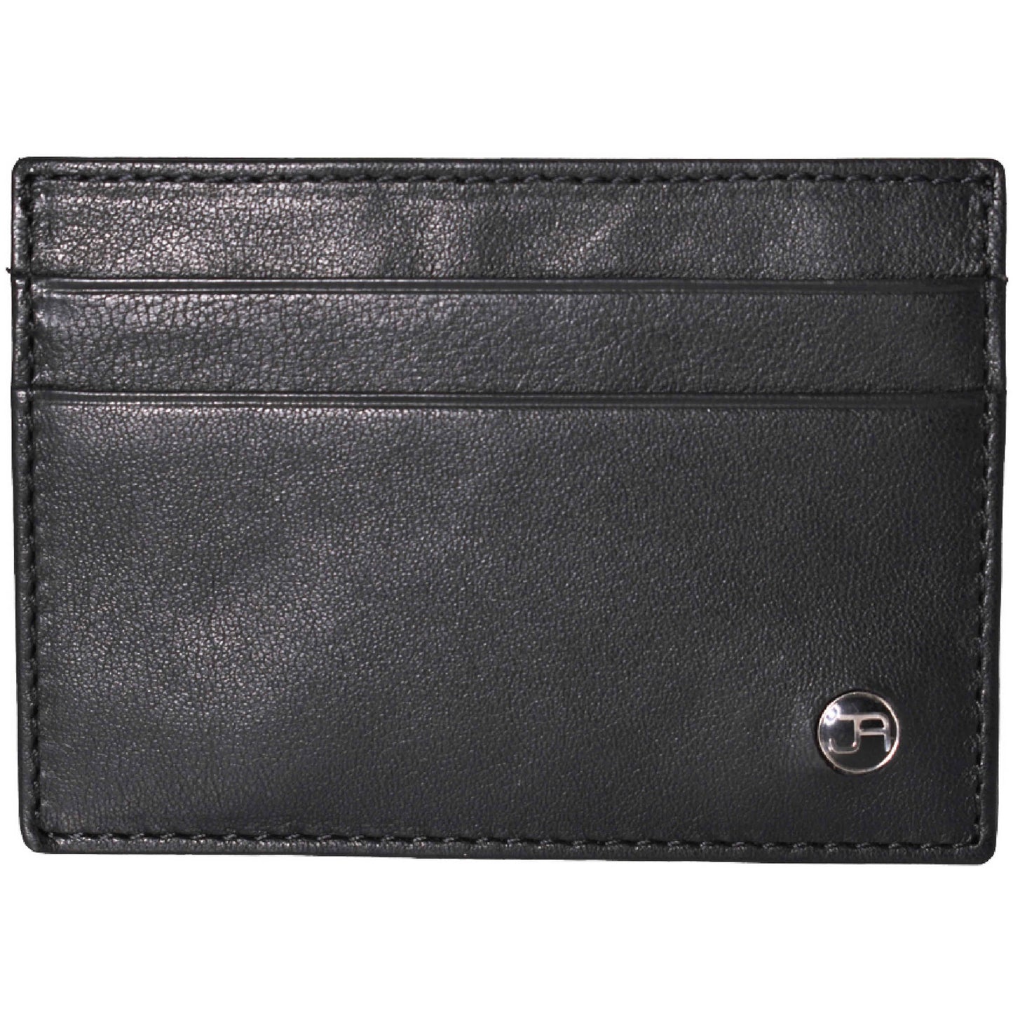 Magid Magid - Jack Abrahams Goat Nappa Leather Card Case Front Pocket Wallet Black: Black - 4" H x 1" D x 5" L