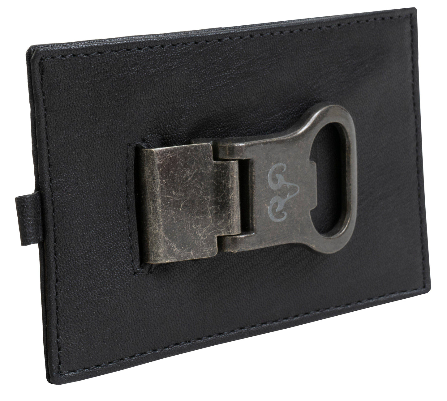 Magid Magid - Jack Abrahams Goat Nappa Leather Card Case Wallet Black: Black - 4" H x 1" D x 5" L
