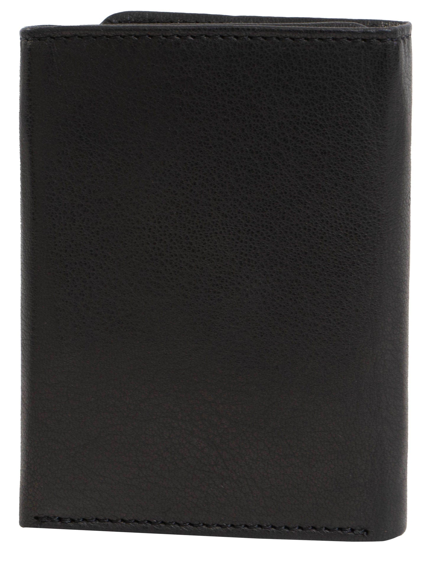 Magid Magid - Jack Abrahams Goat Nappa Leather Tri-Fold Wallet Black/Cognac: Black/Cognac - 4" H x 1" D x 5" L