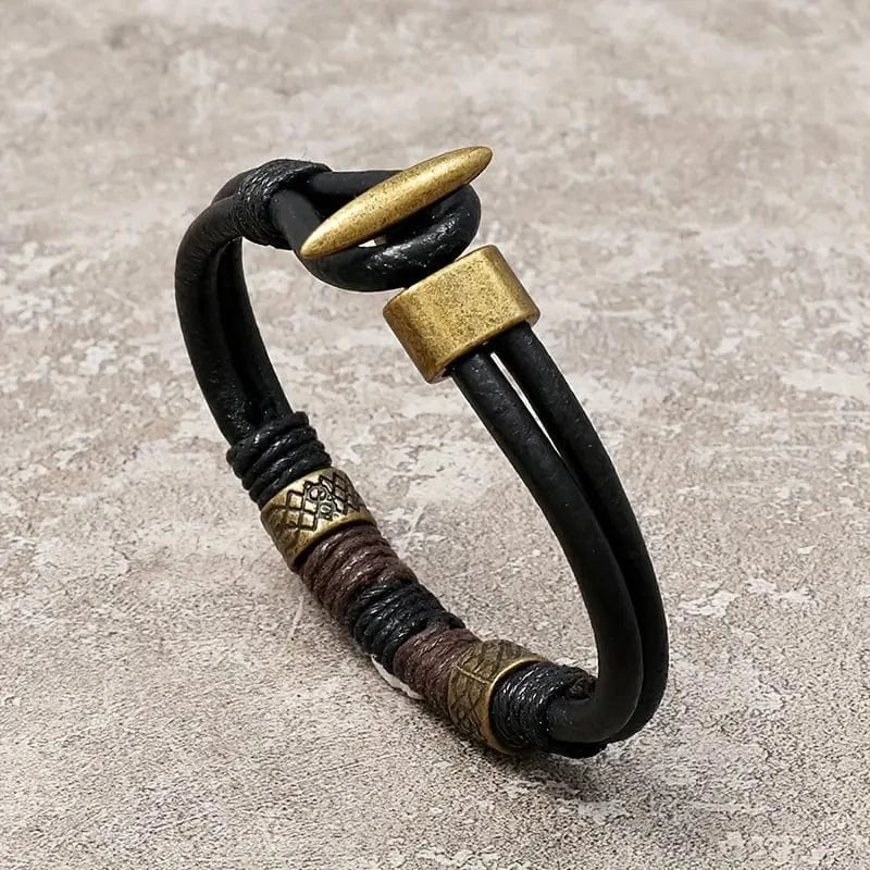 Man Up Bracelet Vintage Brass Bead Bracelet