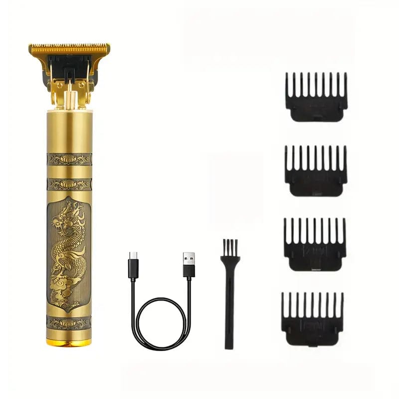 Man Up Electric Shaver Set Vintage Brass T9 Professional Shaver