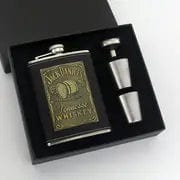 Man Up Flask and Shot Glasses Jack Daniels Flask Set