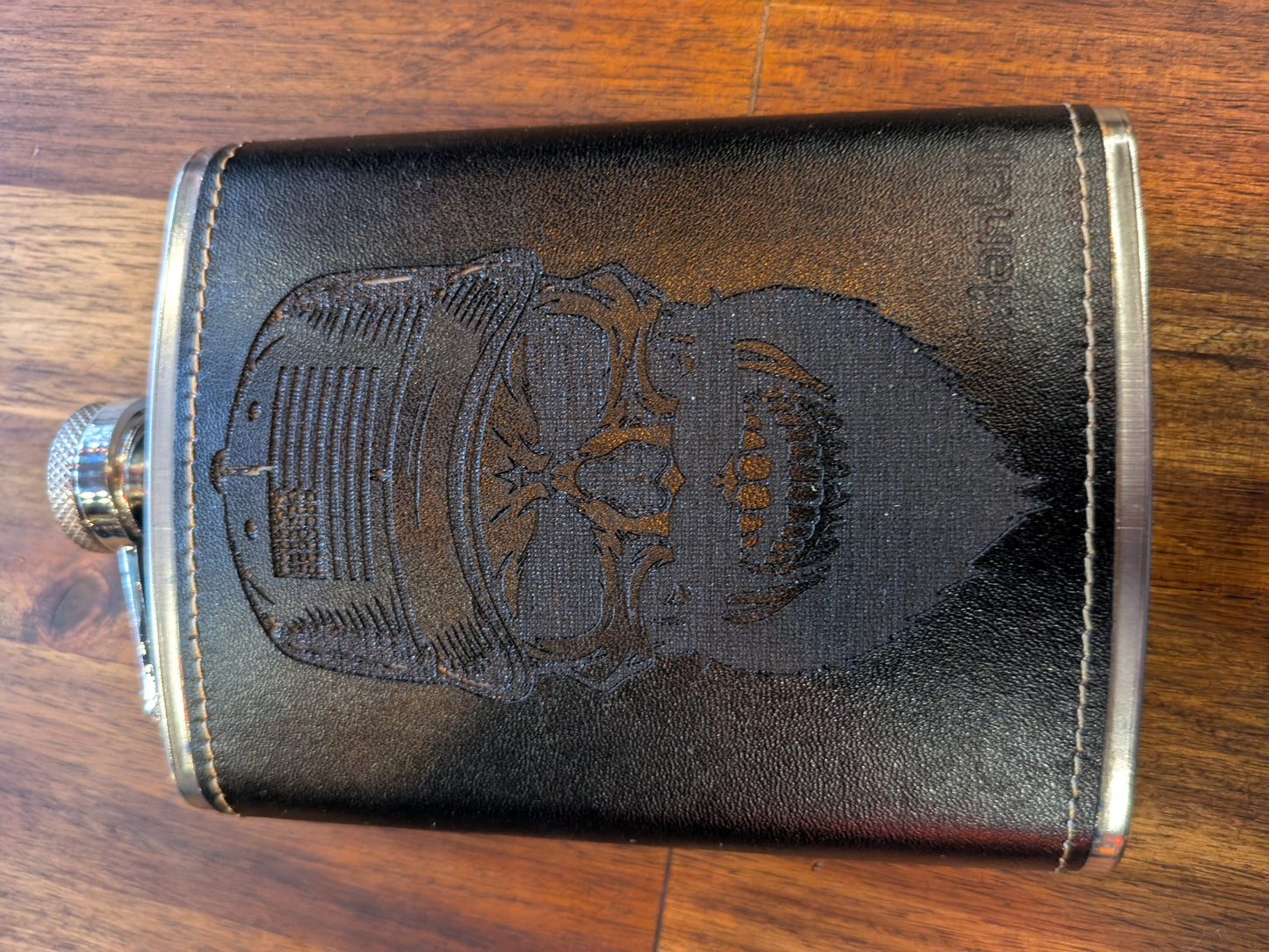 Man Up Flask Bearded America Flask - Black