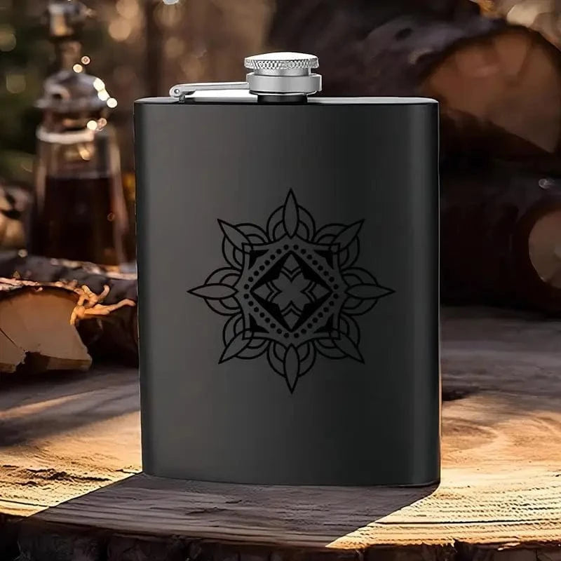 Man Up Flask Mandala Design Flask