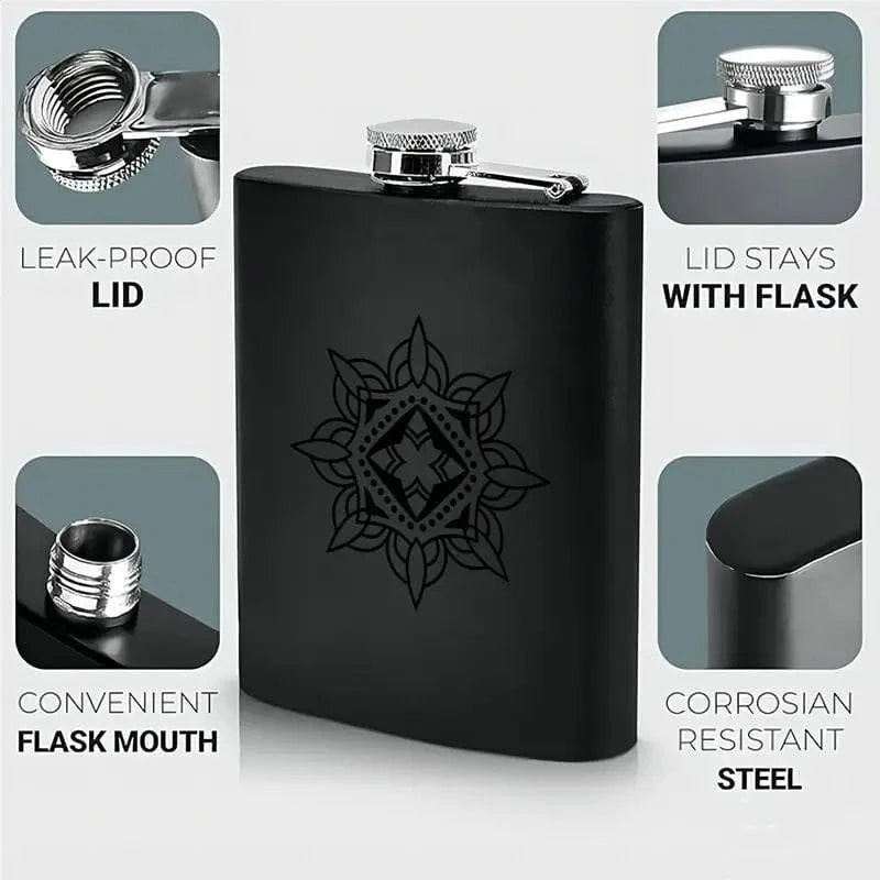 Man Up Flask Mandala Design Flask