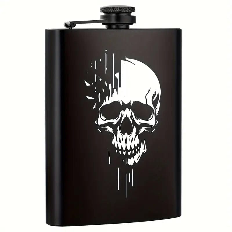 Man Up Flask Skull Stainless Steel Flask - 8 oz
