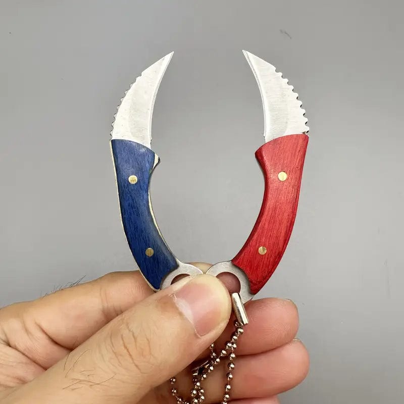 Man Up Knife Keychain Mini Wood Handle Knife Keychain