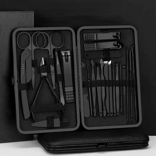 Man Up Manicure Kit 15 PC. Precision Mani/Pedi Tool Kit