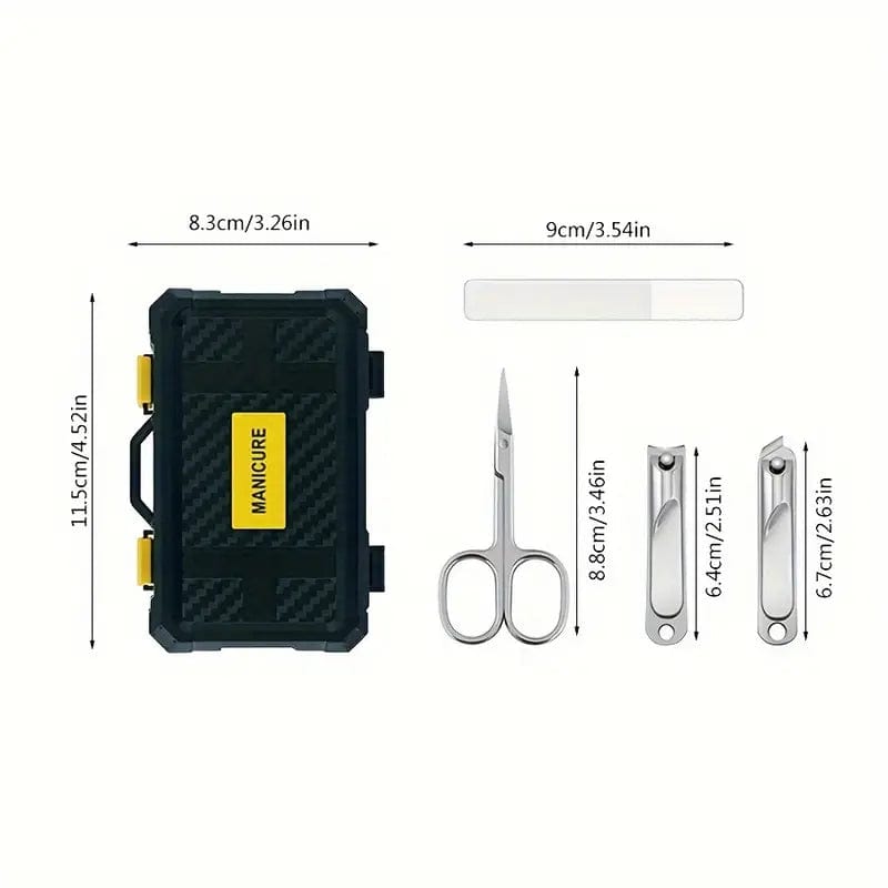 Man Up Manicure Kit 4 Pc. Toolbox Manicure Set - Drk. Green